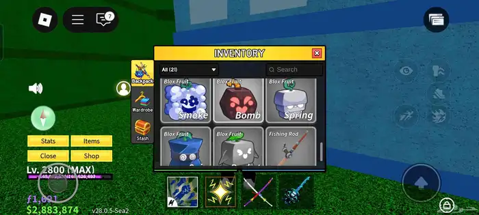 حساب بلوكس فروت الفل ماكس 5