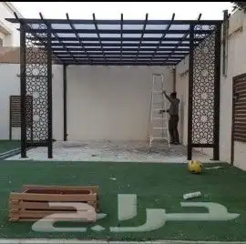 جلسات وبرجولات خارجيه وسواتر مظلات غرف بنل وجميع انواع الحدا 6