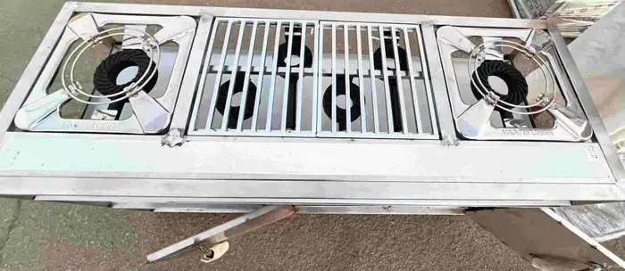 قز استيل 6 عين مع فرن استيل 0