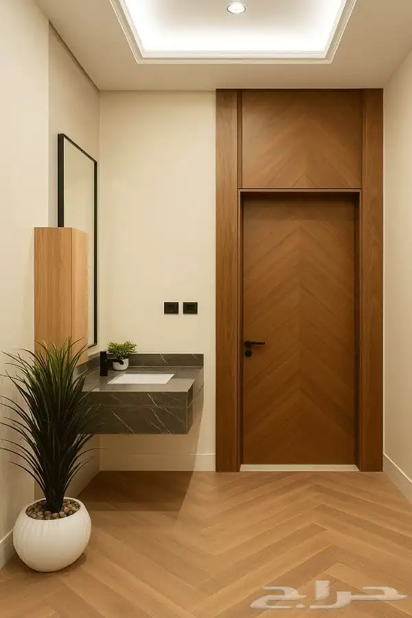 أبواب wpc ضد الماء 100 مثالية لدورات المياه المطابخ 0