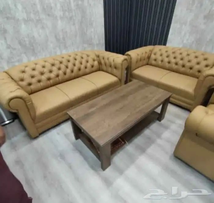 مكتبي كنب جلد فخم جديد سعر الجميلة 4