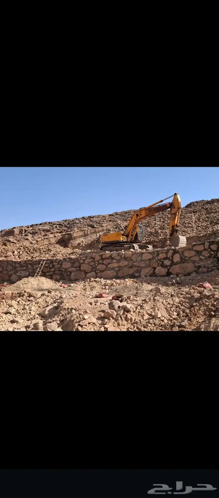 فك الصخور وبنيان حجر وقص اراضي بوكلين وترحيلها 3