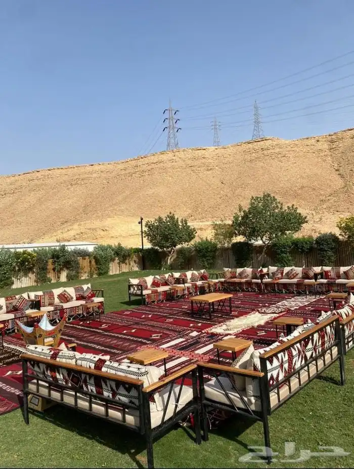 تأجيركنب جلسات شعبيه زل ممر حواجز خيام دفايات قهوجين صبابين 9