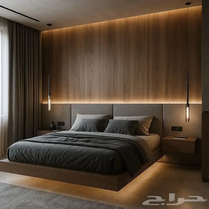 خلفيات سرير ديكورات شيبورد بديل خشب 5