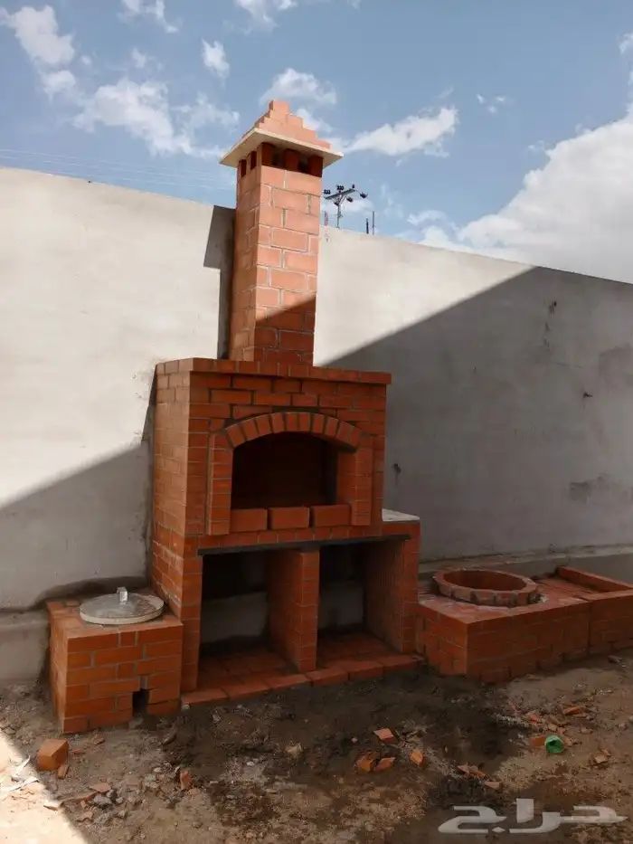 بيوت شعر مشب نار مشب رخام قرميد جمالون تلبيس قماش 8