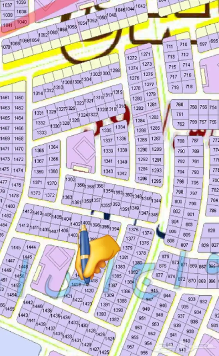 مكتب عقار طيبة الفرعيه للبيع قطعه ارض في مخطط 606 حي المجد 4