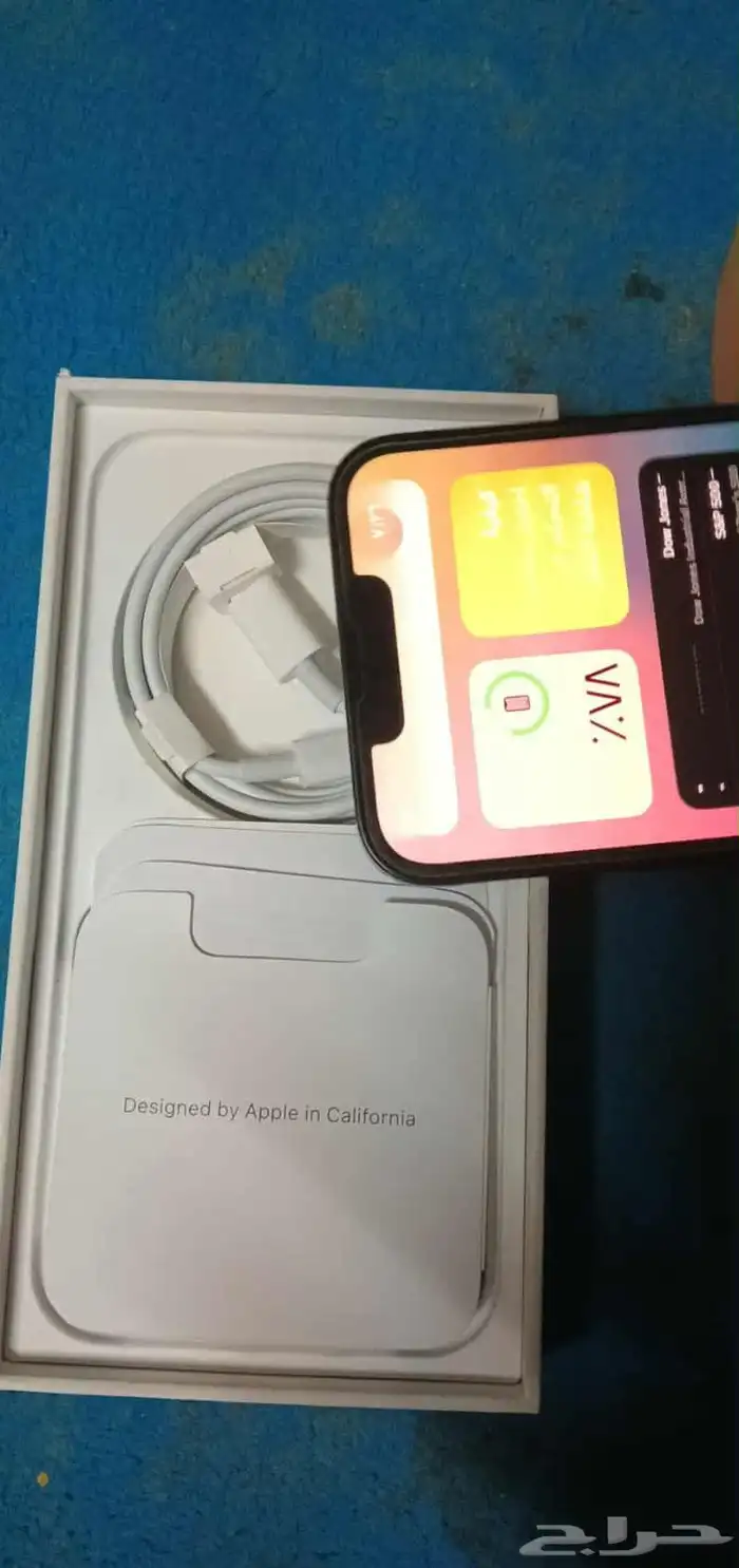 ايفون 13 عادى بطاريه 100 استخدام ساعتين ونص الشاحن ماتفق 2