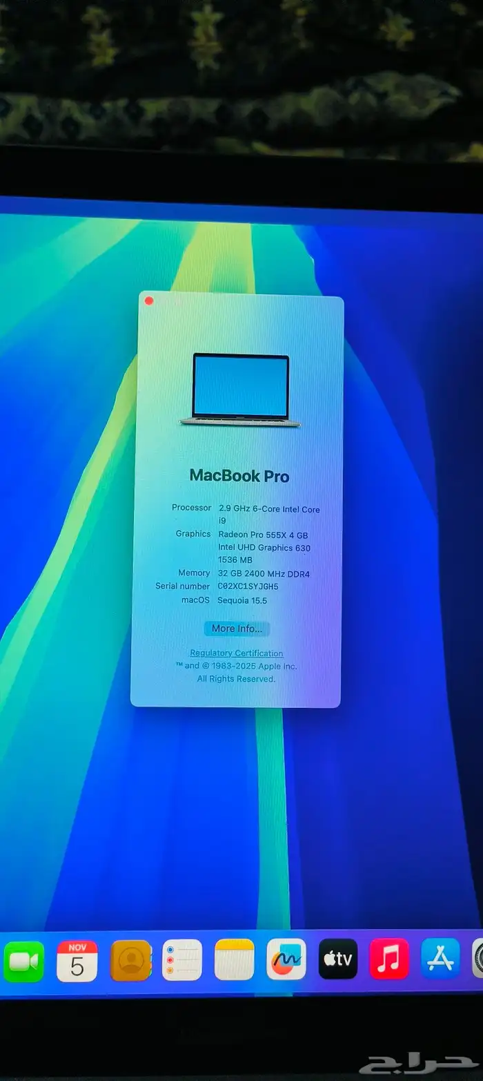 MACBOOK PRO CORE I9 32GB RAM TOUCHBAR 4