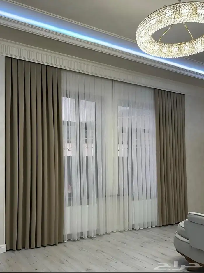 عملائنا الكرام يوجد لدينا احدث الاقمشه لتفصيل الستائر الويف 0