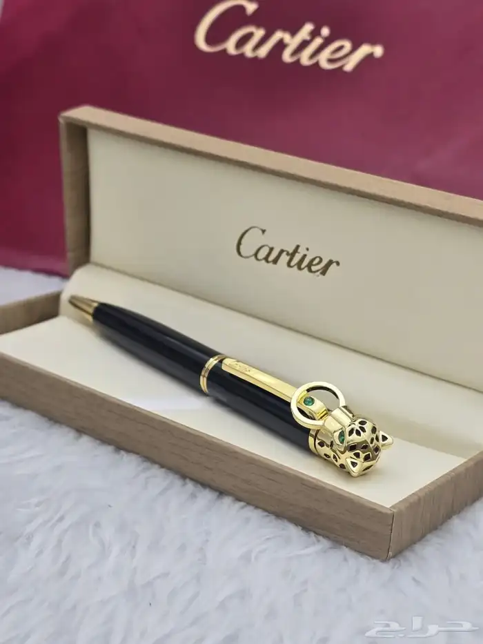 متجر_كاتشي قلم حبر جاف فاخر ماركة كارتييه سانتوس. 2