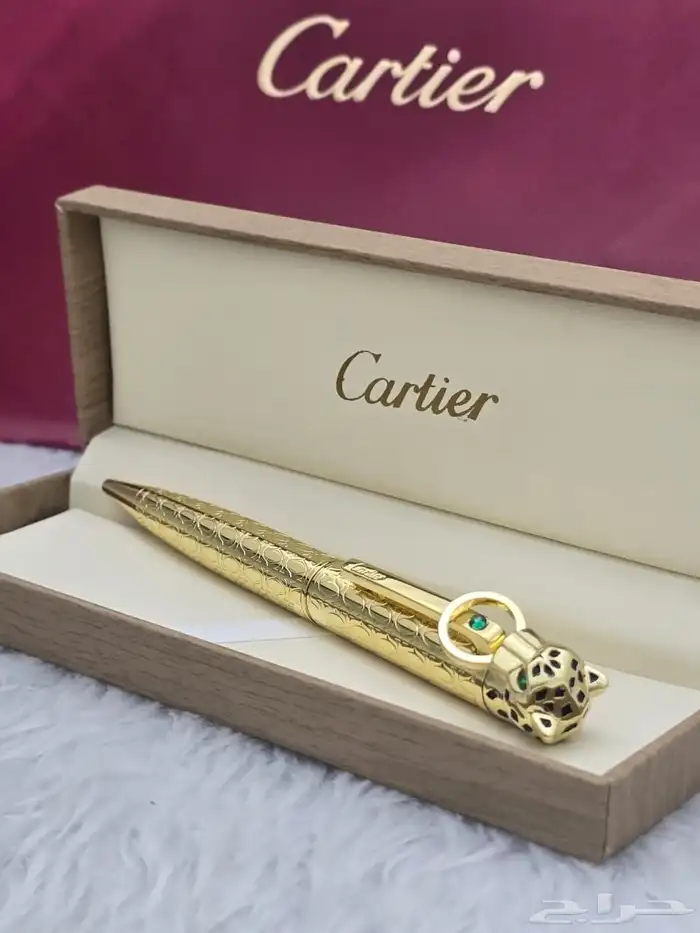متجر_كاتشي قلم حبر جاف فاخر ماركة كارتييه سانتوس. 0