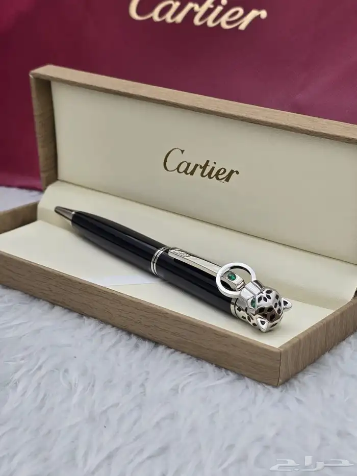 متجر_كاتشي قلم حبر جاف فاخر ماركة كارتييه سانتوس. 3