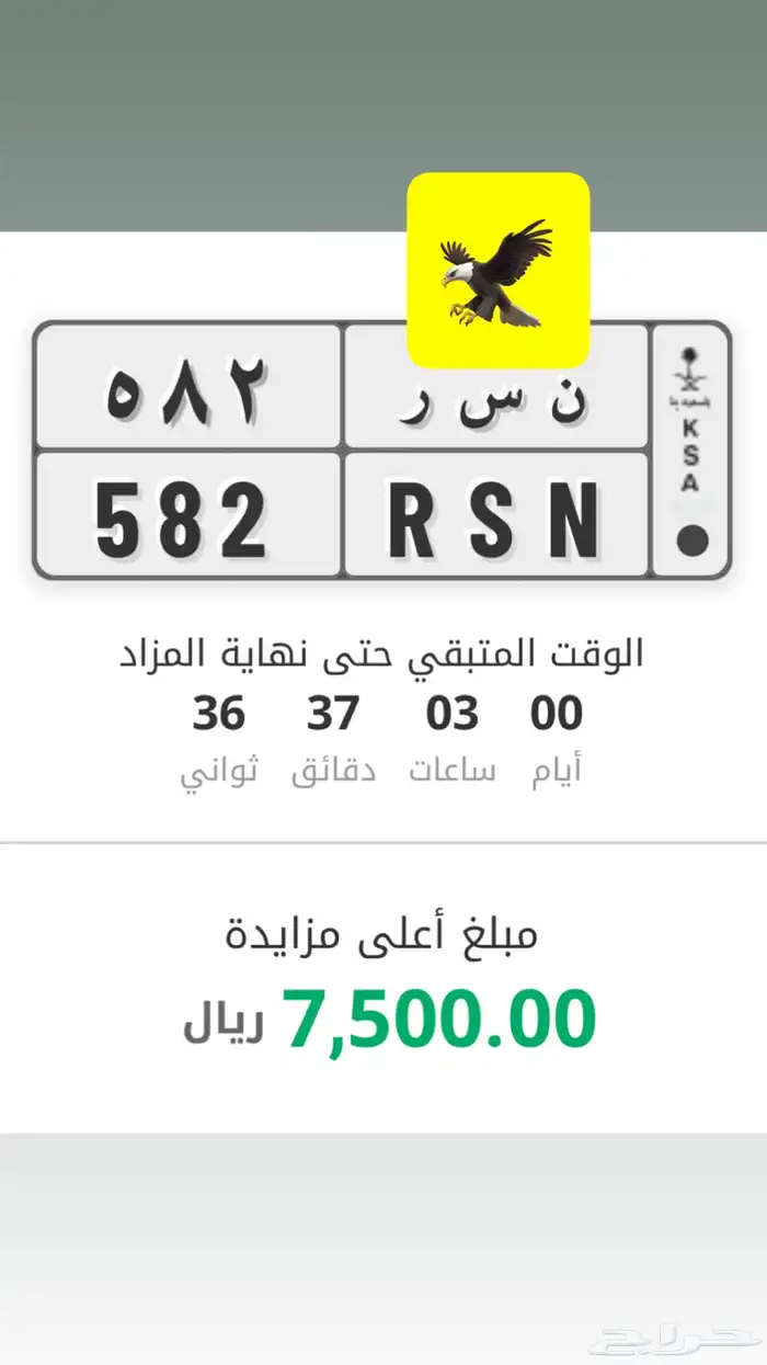 لوحه مميزه نسر 0