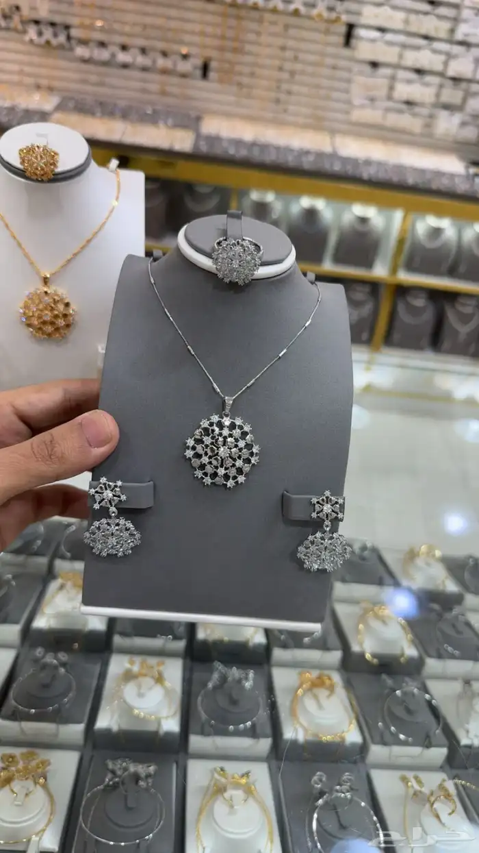 طقم بديل الذهب زركون 36