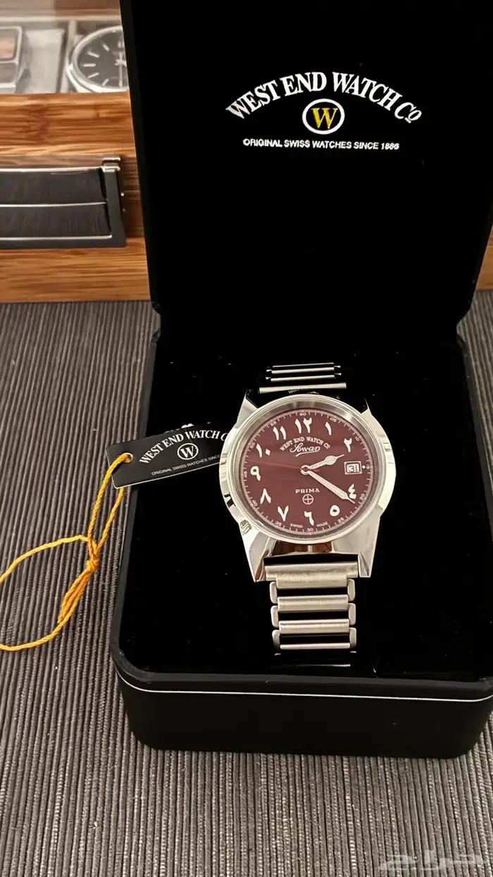 ساعه وست اند لون مينا عنابي west end 0