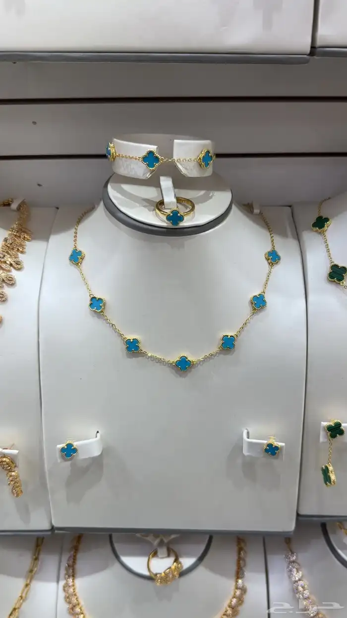 طقم بديل الذهب زركون 23