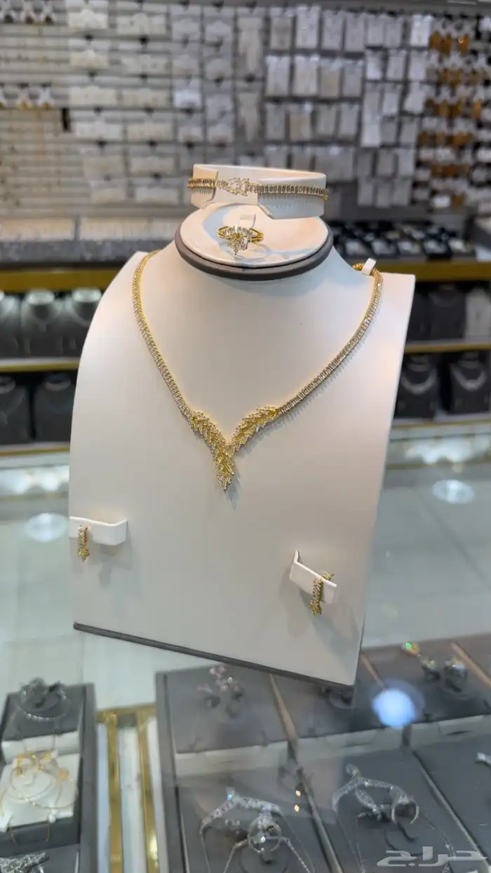 طقم بديل الذهب زركون 6