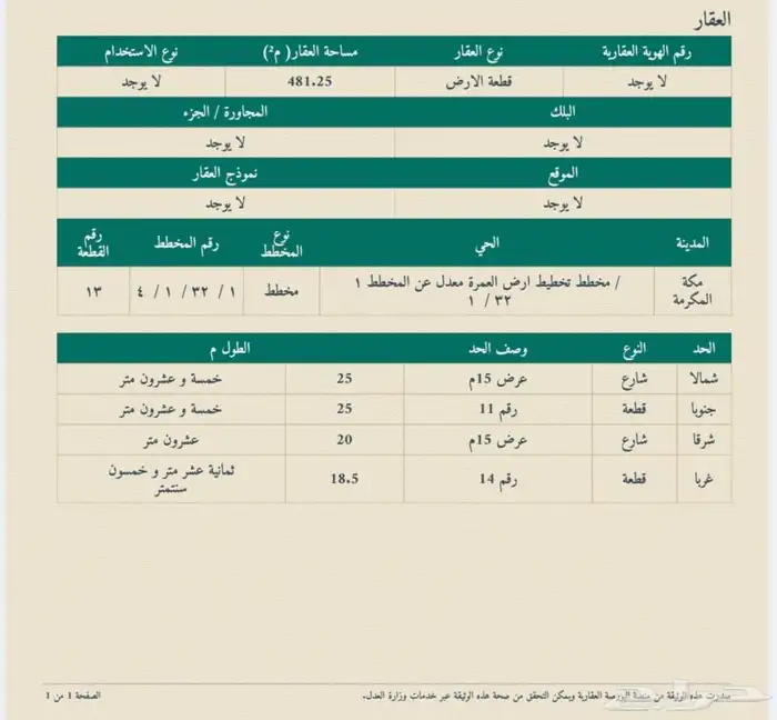 للبيع أرض بالعمرة مكة المكرمة 0