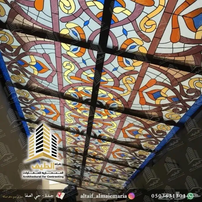 مرايا وزجاج معشق وملون لكسان أبواب شورات تشطيبات 18