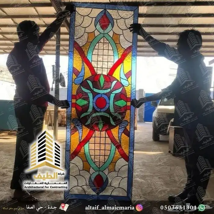 مرايا وزجاج معشق وملون لكسان أبواب شورات تشطيبات 3