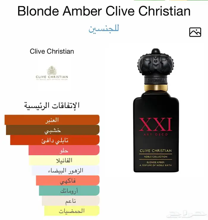 عطر كلايف كريستيان بلوند عنبر 1