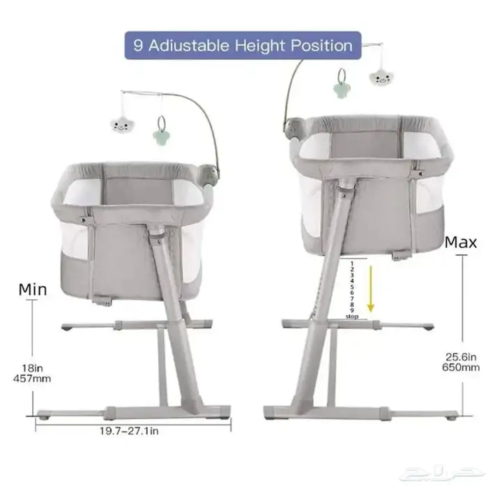 سرير أطفال وكرسي طعام أطفال وهزاز أطفال 1