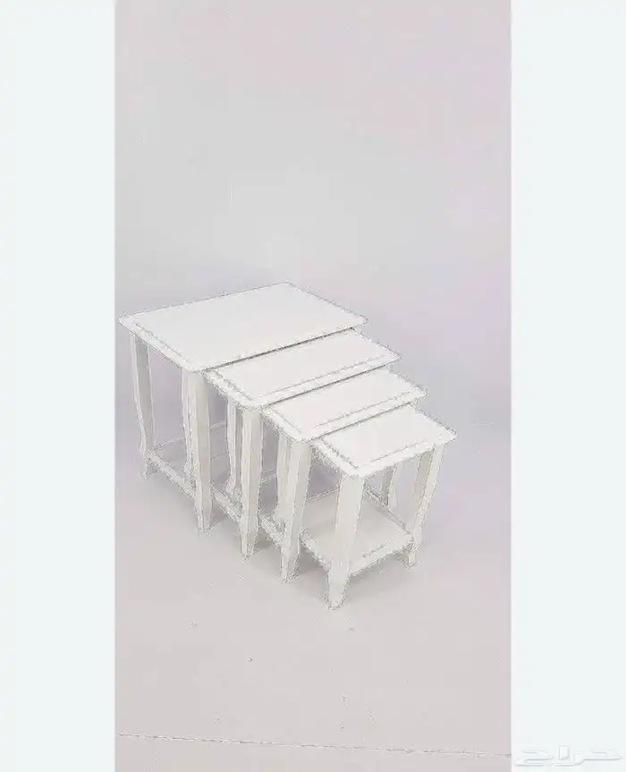 طاولات خدمة 4 بيضاء 1