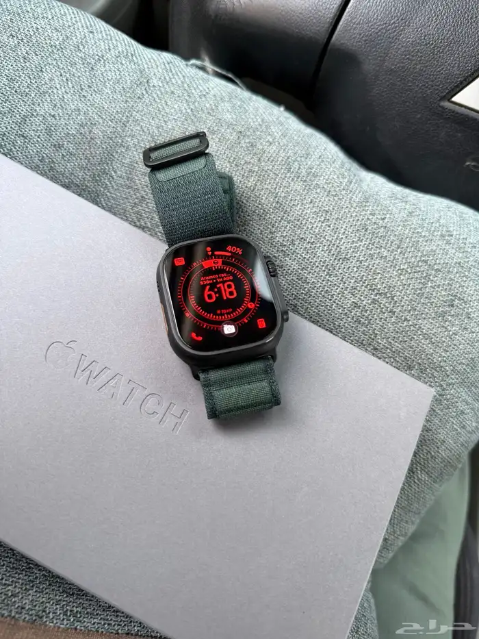 ساعة ابل واتش الترا 2 بلاك بطارية 100 وسامسونج S25ultra256 2