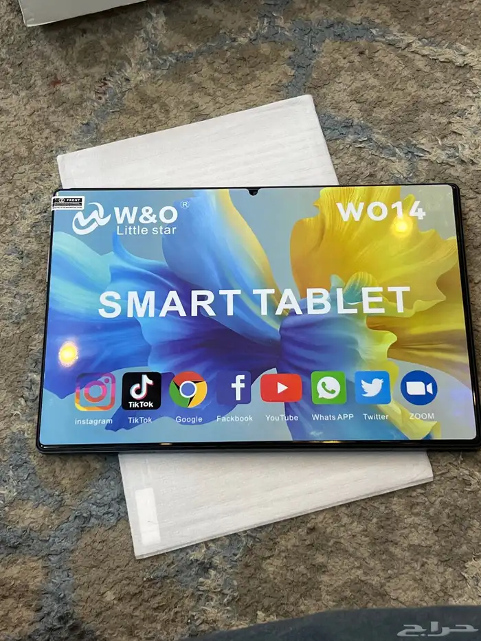 smart tablet wo14 جديد كرتونه معه في فاره ولوحة مفاتيح 1