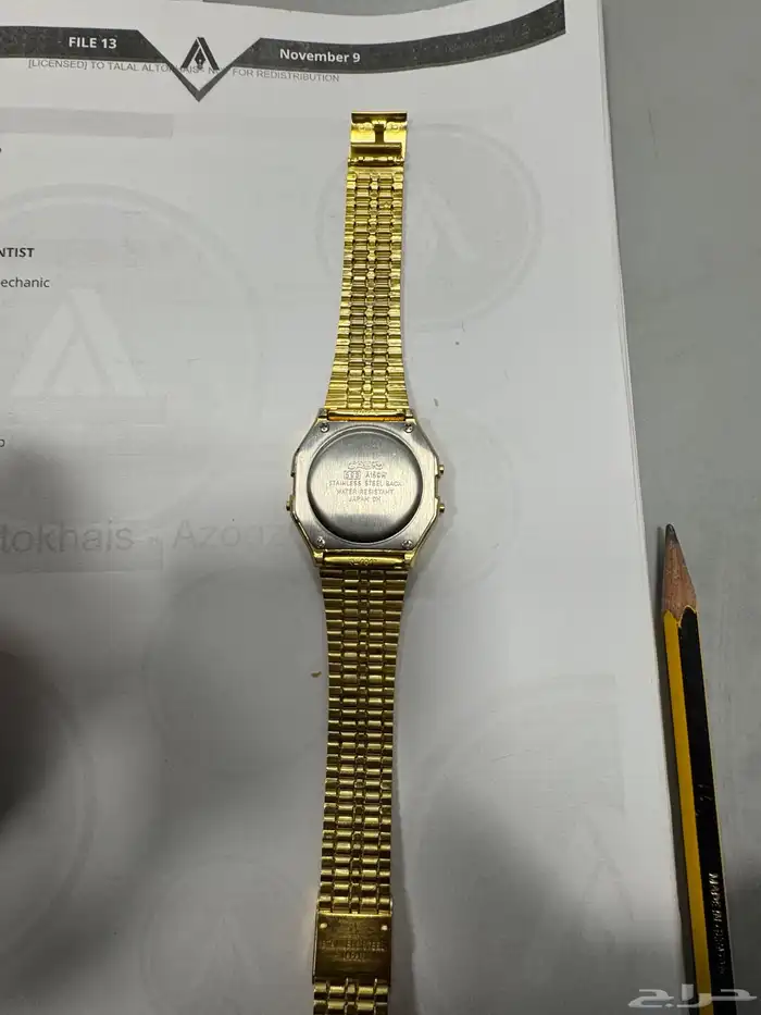 ساعه كاسيو ذهبيه ما لبستها إلى مرا 1