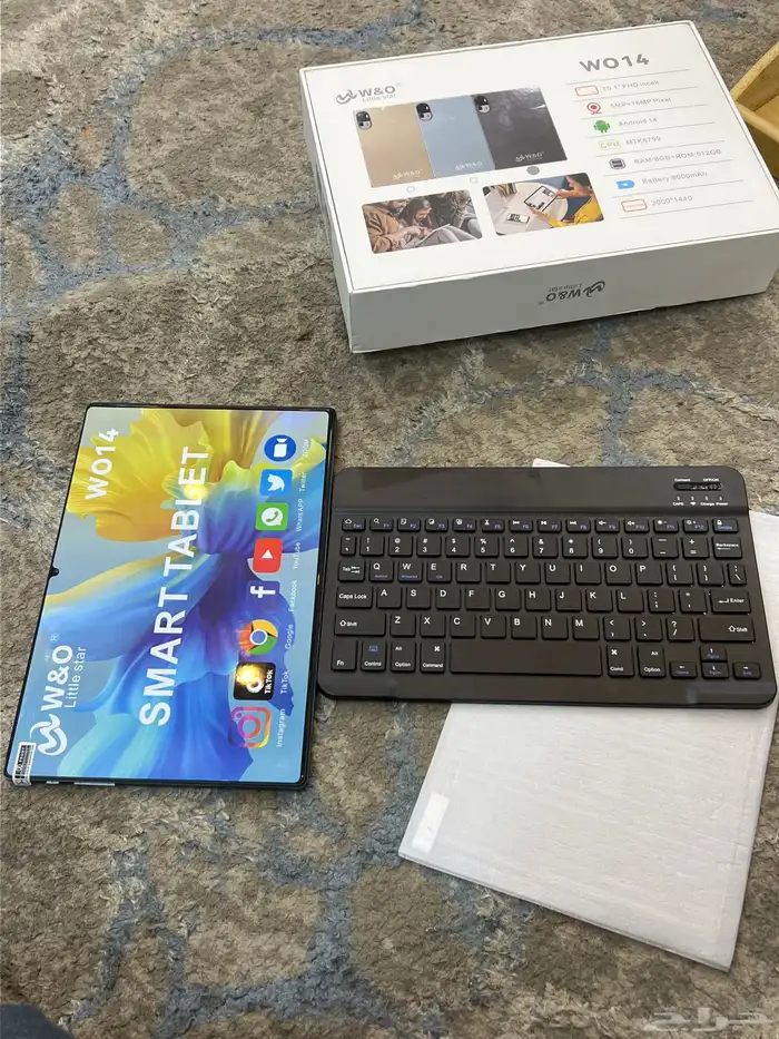 smart tablet wo14 جديد كرتونه معه في فاره ولوحة مفاتيح 2