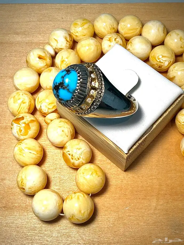 خاتم فيروز نيشابوري ( شبكي ) فاخر 1