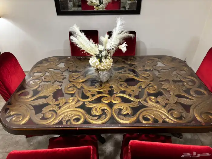 طاولة طعام سفرة 6 كراسي خشب زان 3