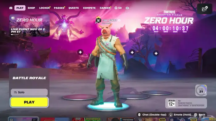 حساب فورت نايت وروكت ليق 5