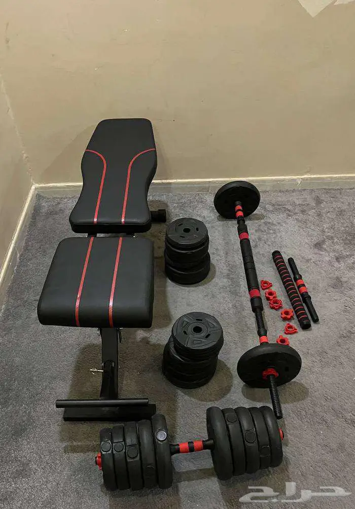 للبيع طقم أثقال   بنش رياضي قابل للتعديل 2