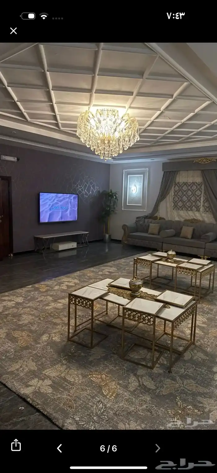 كنب جديد نظيف ب 1300قابل ل التفاوض مع الطاولات و الاكسسوارت 2