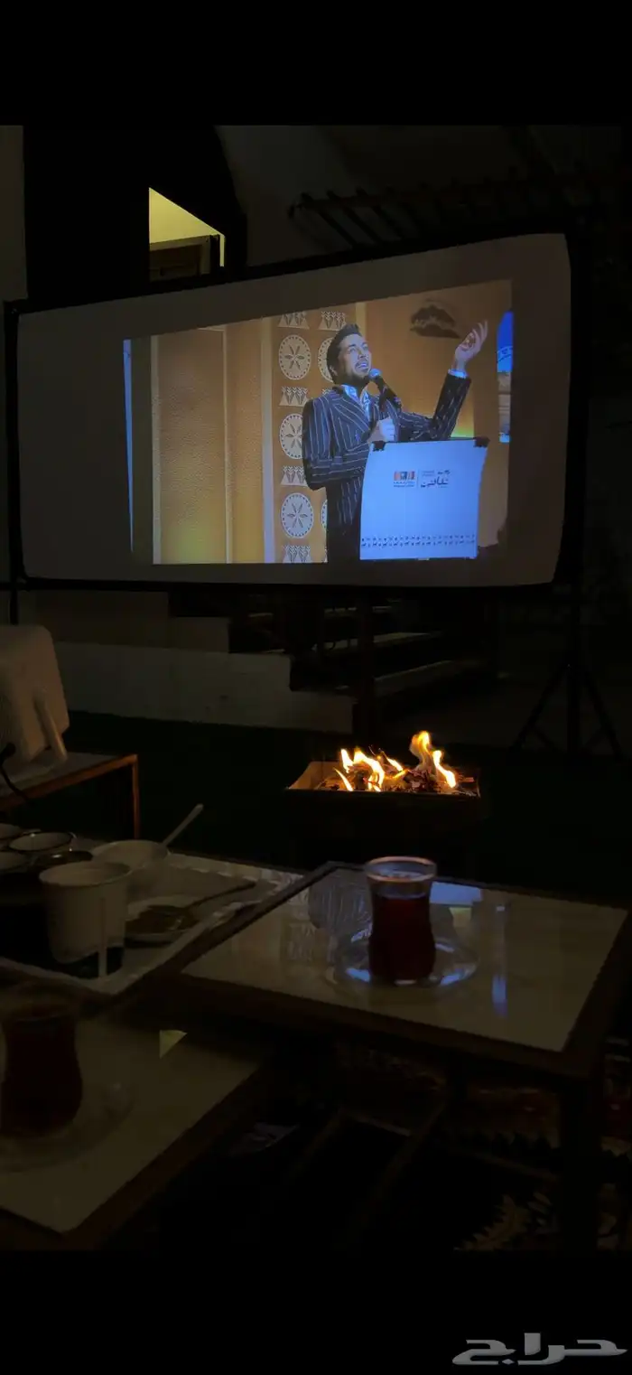 بروجكتر wanbo مع شاشة عرض 2