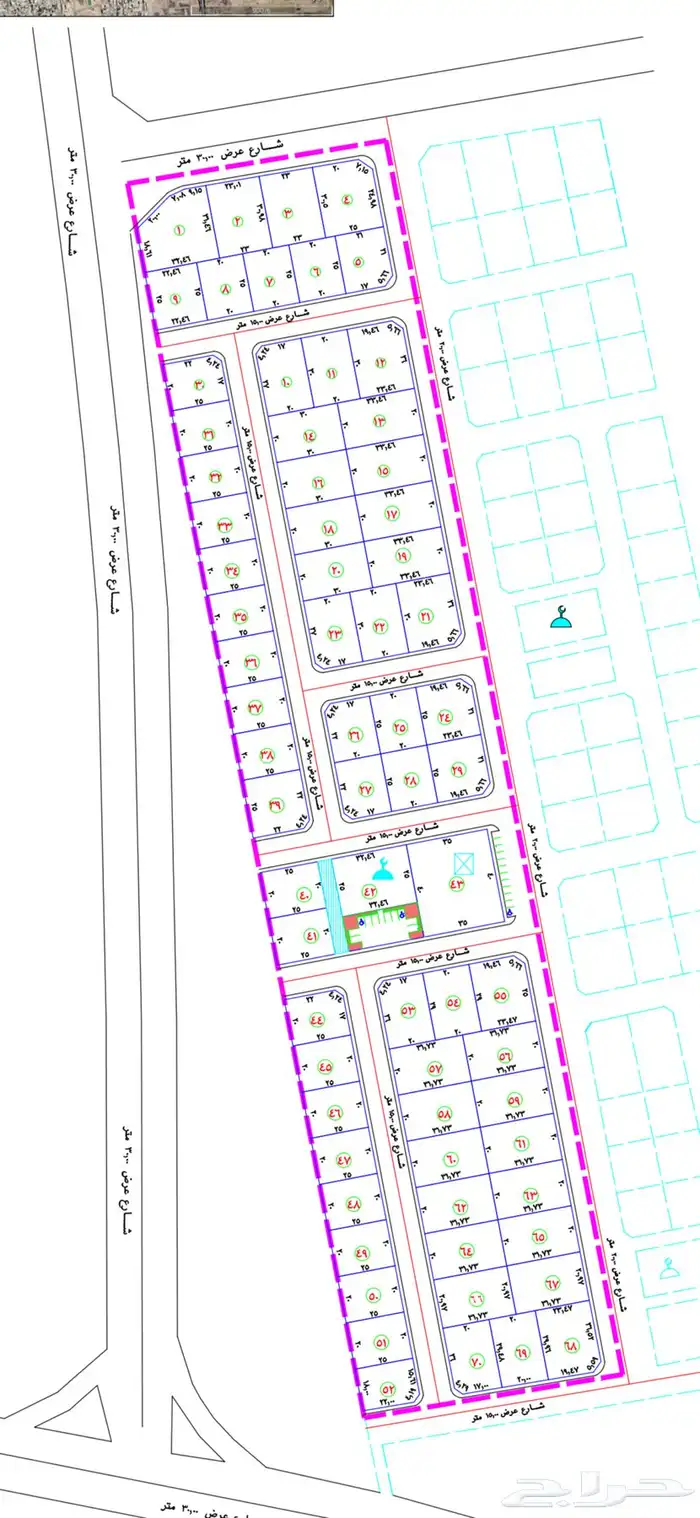 قطع اراضي سكنيه للبيع مخطط التاج 2 في احد المسارحه 2