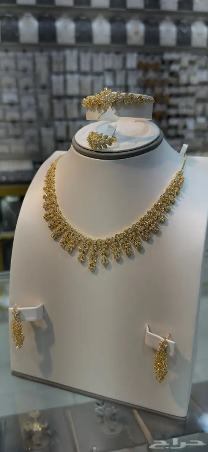 طقم بديل الذهب زركون 3