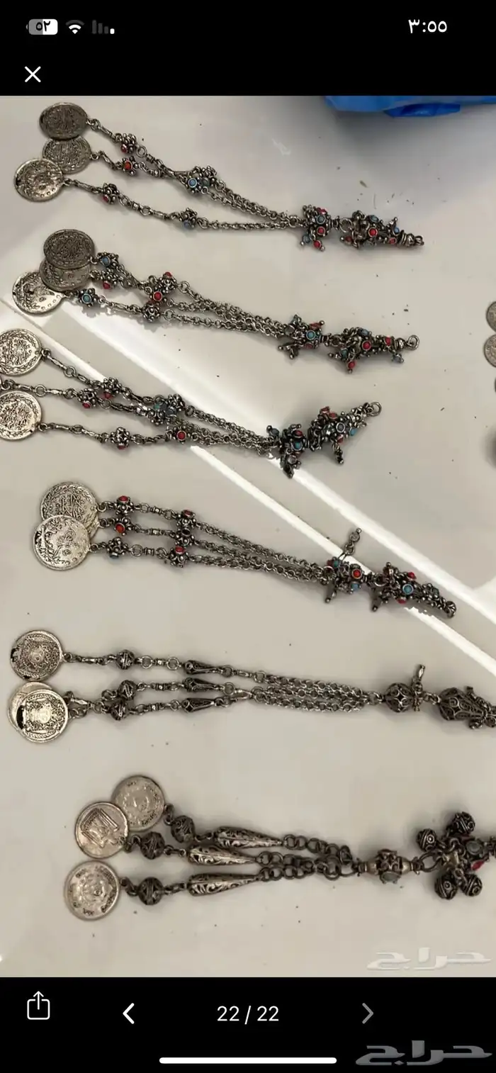 كراكيش حلبي شرابات فضة انتيك قديم 22