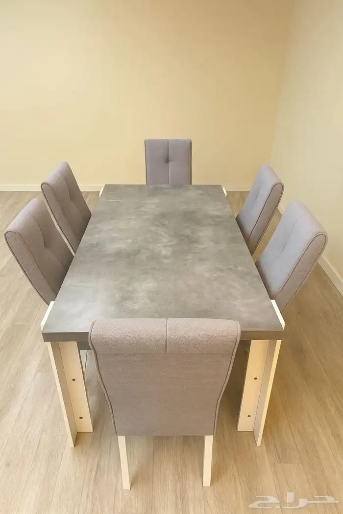 طاولة طعام من ابيات مع 6 كراسي  حجم المقاسات   180 90 2