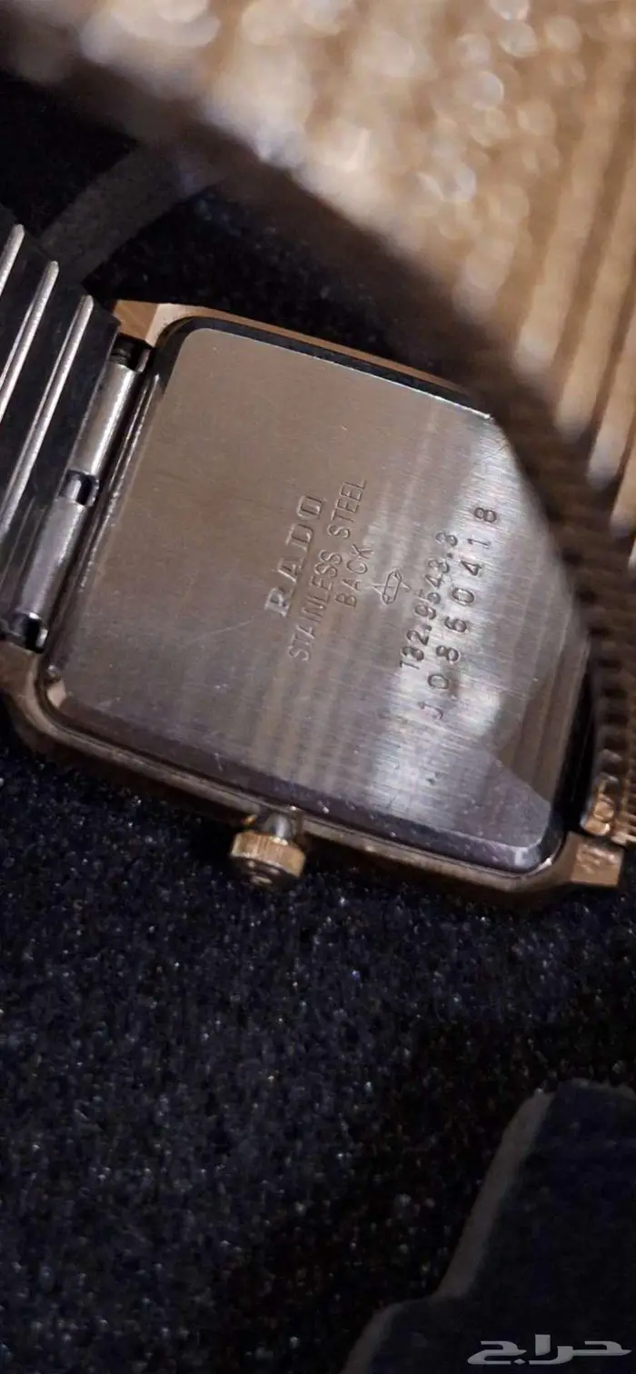 ساعه رادو الأصليه سويسرية للجنسين مخزنه شبه جديده مطلي ذهب 7