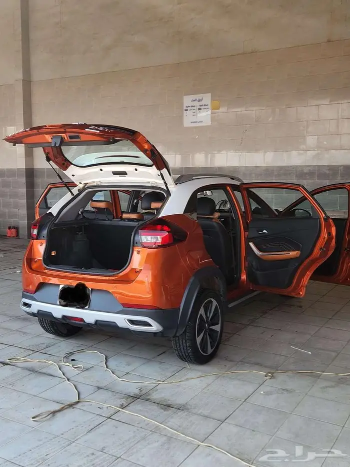 سيارة شيري تيقو تو برو 2022م نظيف جدا  اللون برتقالي نسائي 1