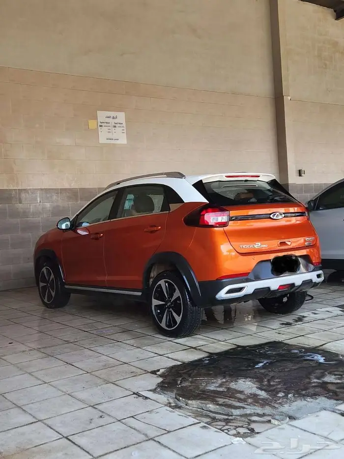 سيارة شيري تيقو تو برو 2022م نظيف جدا  اللون برتقالي نسائي 3