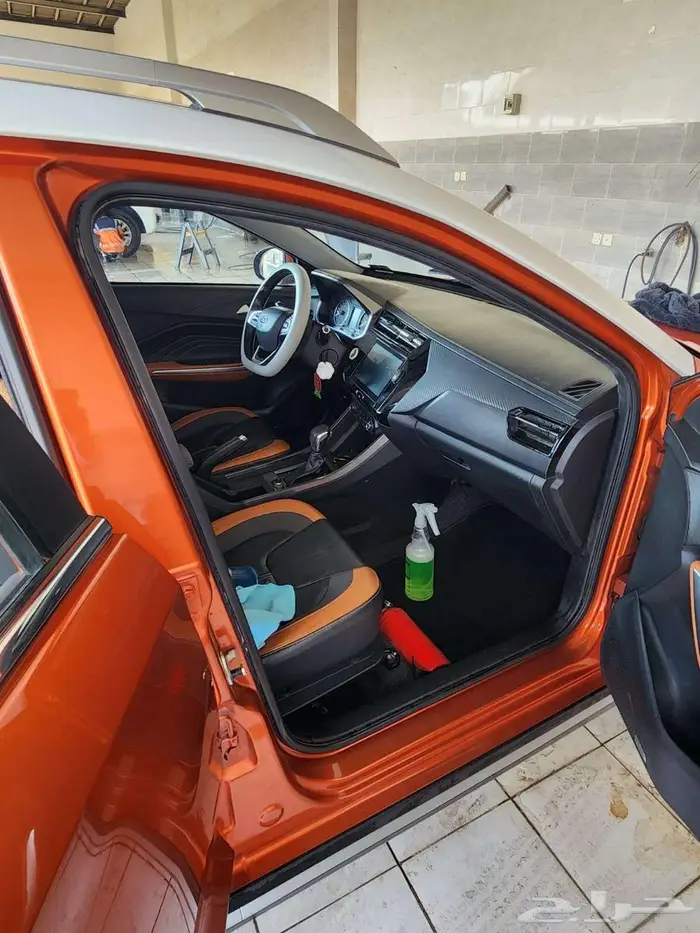 سيارة شيري تيقو تو برو 2022م نظيف جدا  اللون برتقالي نسائي 7