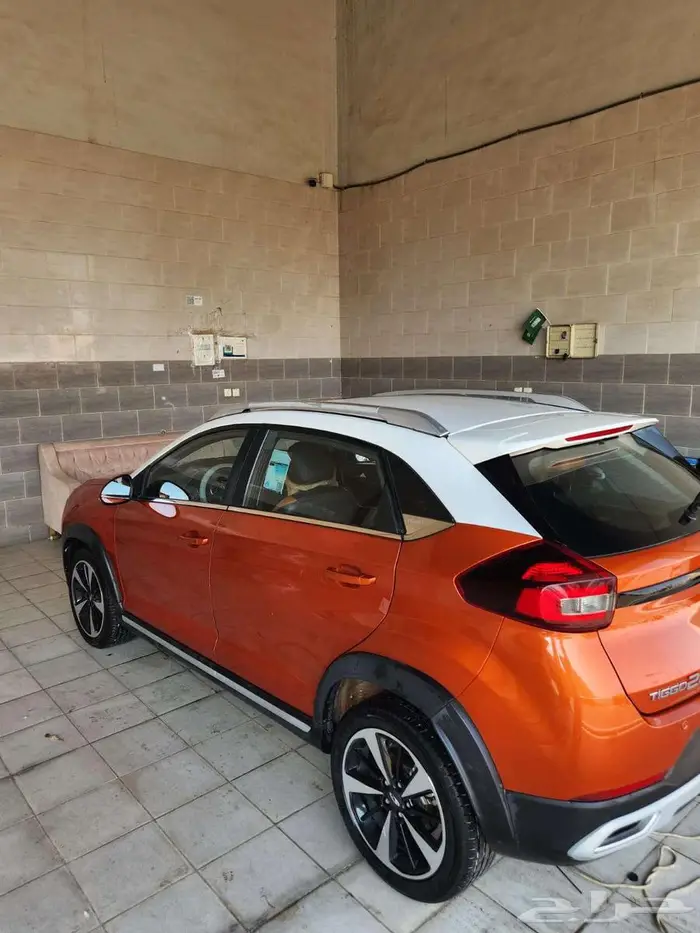 سيارة شيري تيقو تو برو 2022م نظيف جدا  اللون برتقالي نسائي 14