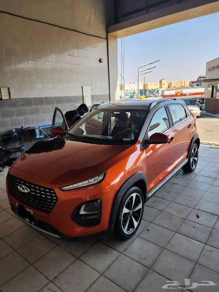 سيارة شيري تيقو تو برو 2022م نظيف جدا  اللون برتقالي نسائي 19