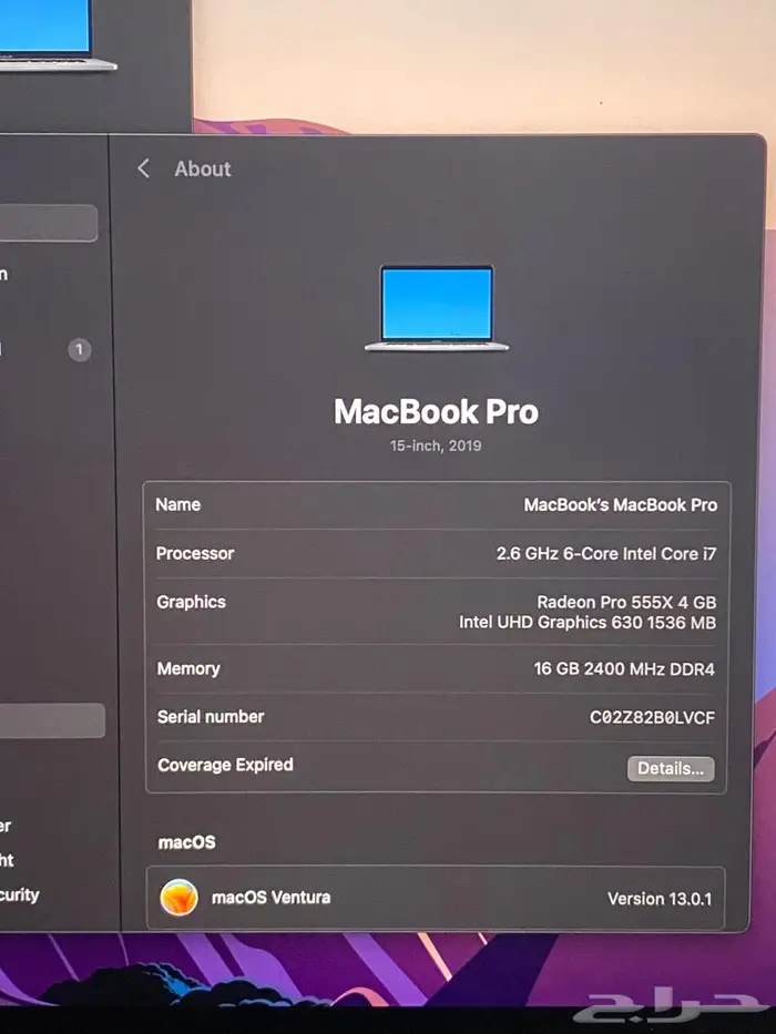 ماك بوك برو تتش بار 2019   16GB   نظامين ويندوز و IOS 1