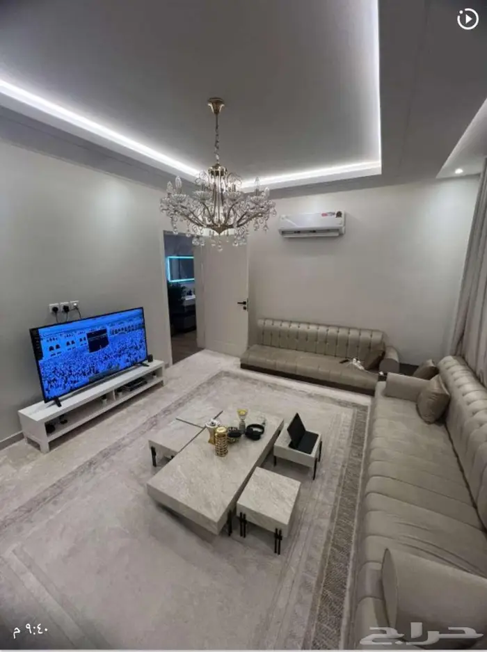 للإيجار شقة 5 غرفرفاخرة مفروشة   حي الريان 2