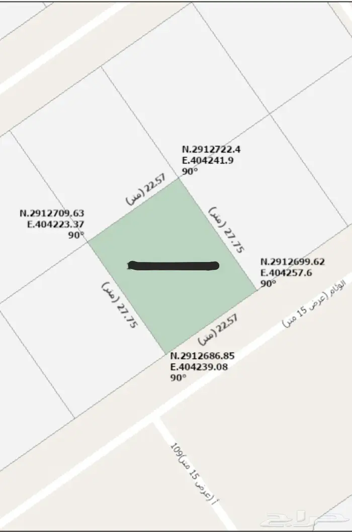 ارض سكنية للبيع محددة وجاهزة مساحة622. متر 0